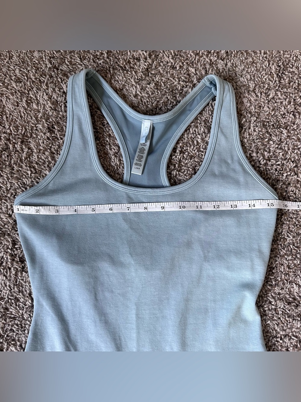Skims Women’s Sleeveless Light Blue Romper - Picture 7 of 7